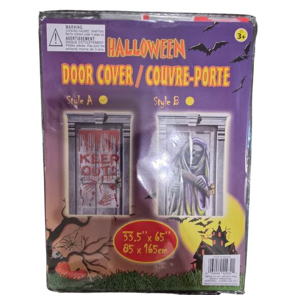 Halloween Door Cover Decoration – 33.5" x 65" Indoor/Outdoor- Lot of 36 - Picture 2 of 2